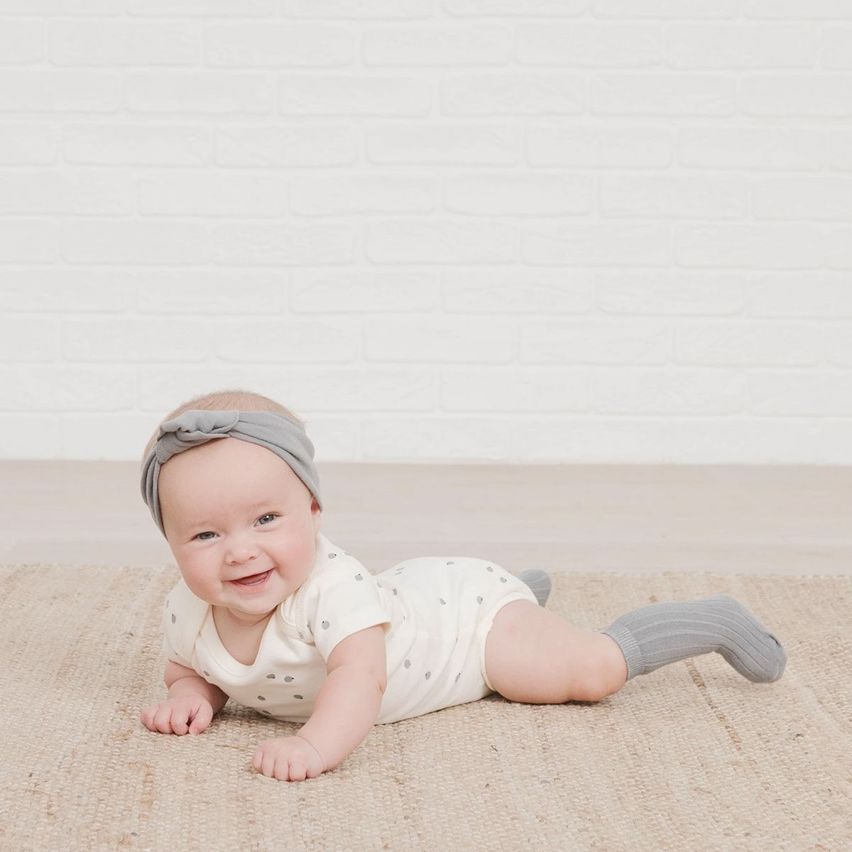 [30%off] Quincy Mae オーガニックコットン BABY TURBAN　0-12M 12-24M [ネコポス対応可] OCEAN