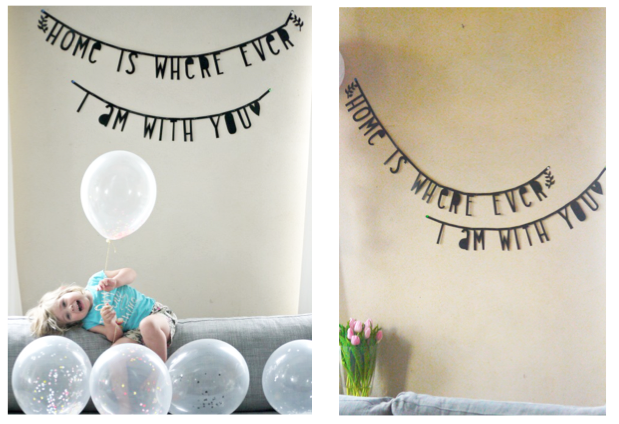 A Little Lovely Company DIY LETTER BANNER 手書き風 オリジナルバナー ホワイト