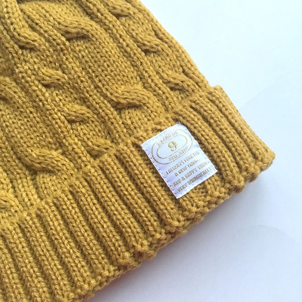 [60%off] maarook マルーク 16AW ケーブルニットキャップ  ネイビー／マスタード／グリーン