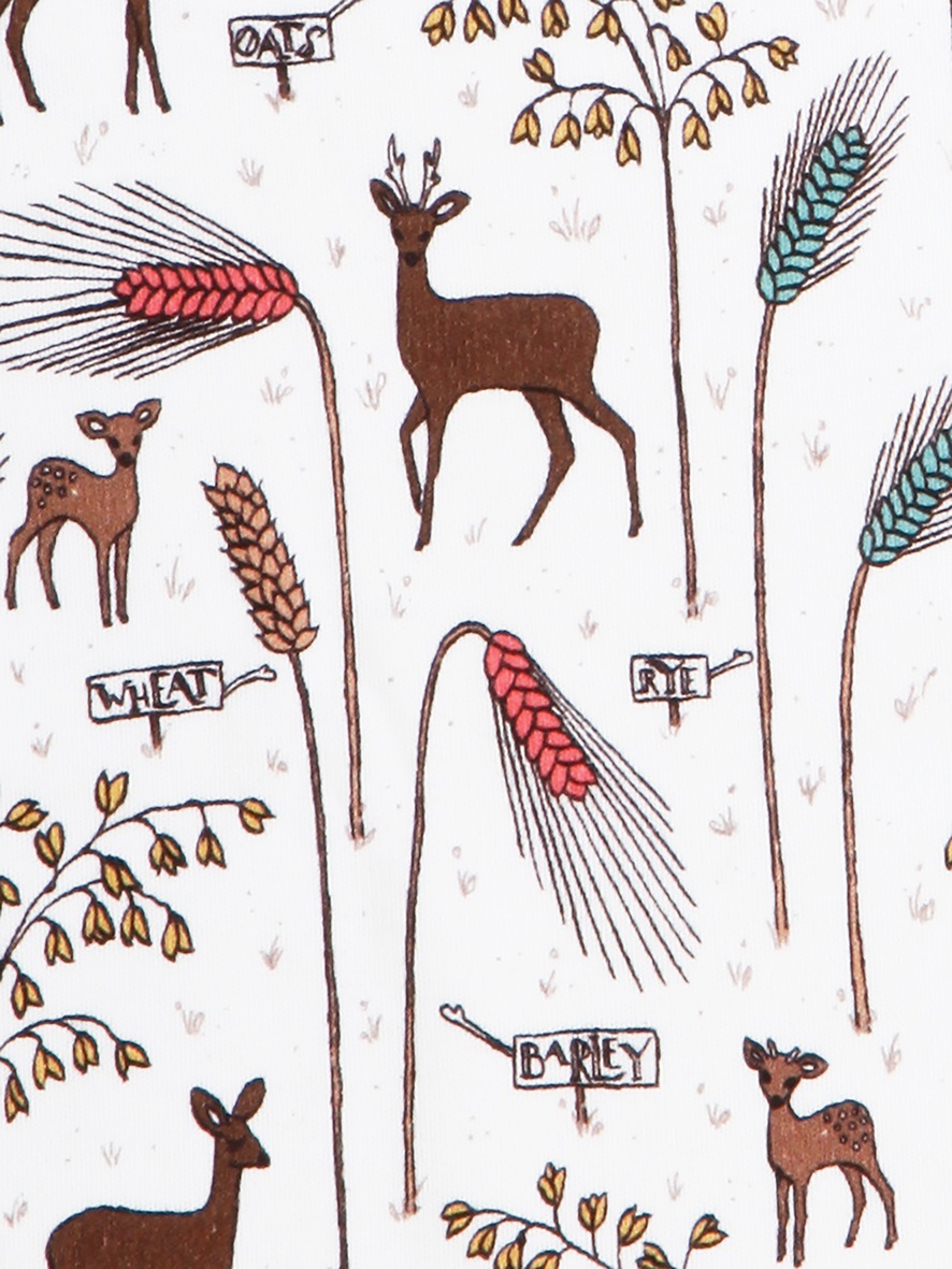 [再下60%OFF]　　[※1 クリックポスト可]　スウェーデンから　MODEERSKA HUSET ムディアスカ ハセット Baby Bonnet  Eggshell/Barley Field オーガニックコットン リバーシブルパイロットキャップ　新生児/6ヶ月