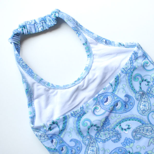 [再下-70%]SUNUVA スヌーヴァ 紫外線97％カット 13SS blue Paisley Halter Swimsuit ブルーペイズリーホルターネック 水着 1-2Y/-/-
