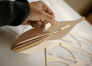 lovi オーナメントカード BIRD（バード）Sサイズ 12.5cm （プライウッド白樺）