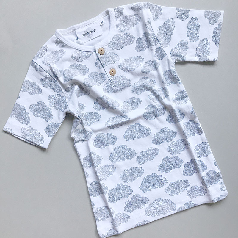[50%pff] moumout' paris NOE t-shirt manches courtes / short sleeves t-shirt Nuages 6M/12M/24M/4Y/6Y