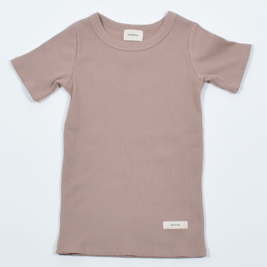 [60%OFF] undeny. リブTシャツ -/L(130-140)/XL(150-160)/F(160-170) カラー 4色展開