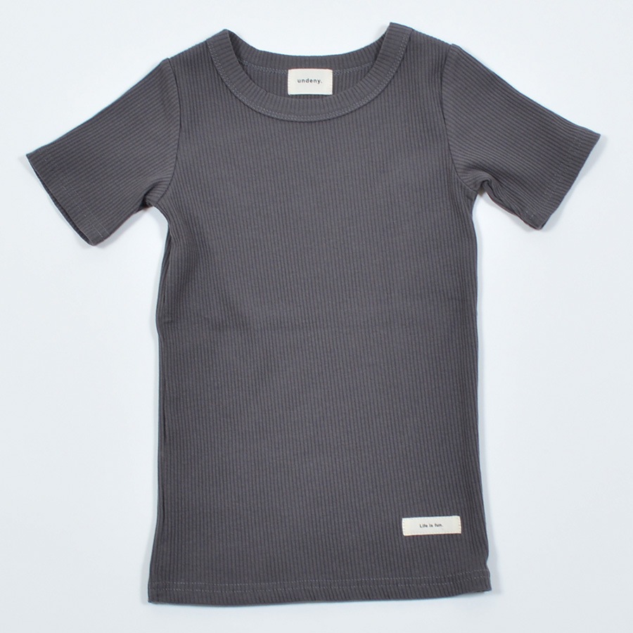 [60%OFF] undeny. リブTシャツ -/L(130-140)/XL(150-160)/F(160-170) カラー 4色展開