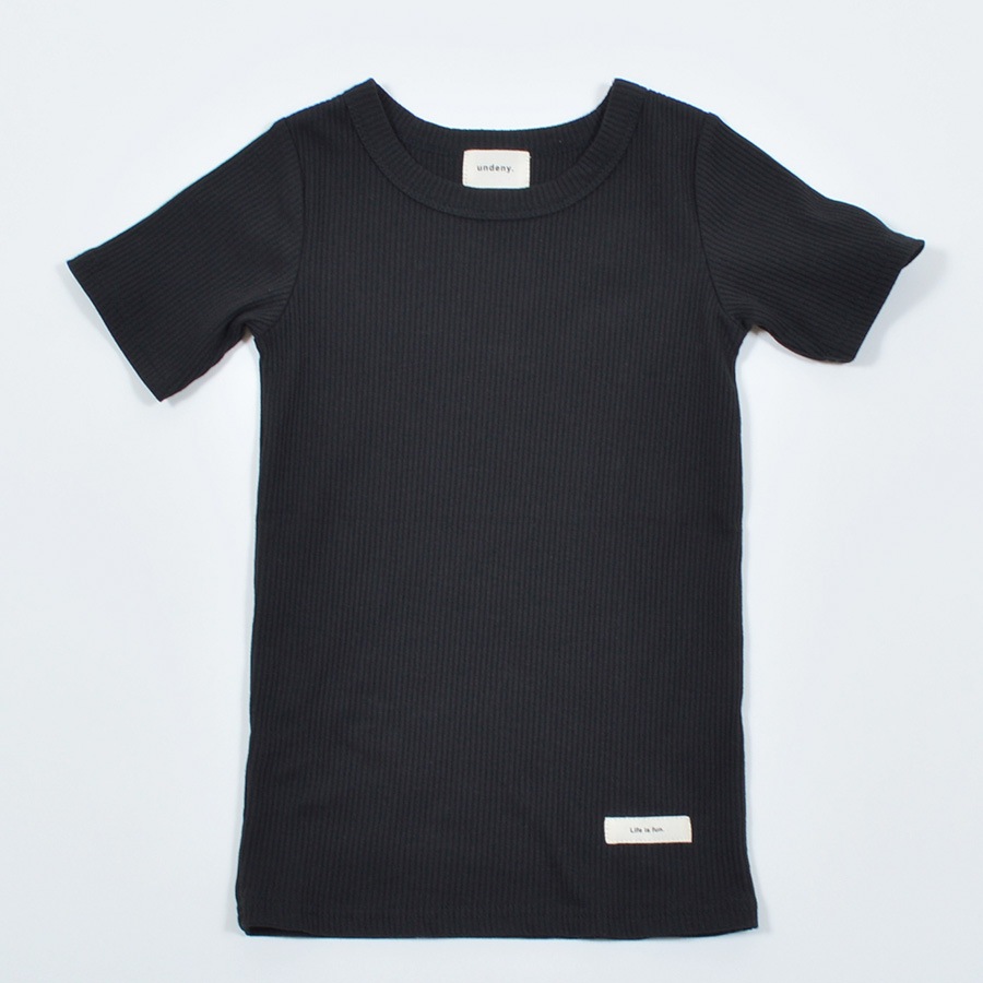 [60%OFF] undeny. リブTシャツ -/L(130-140)/XL(150-160)/F(160-170) カラー 4色展開