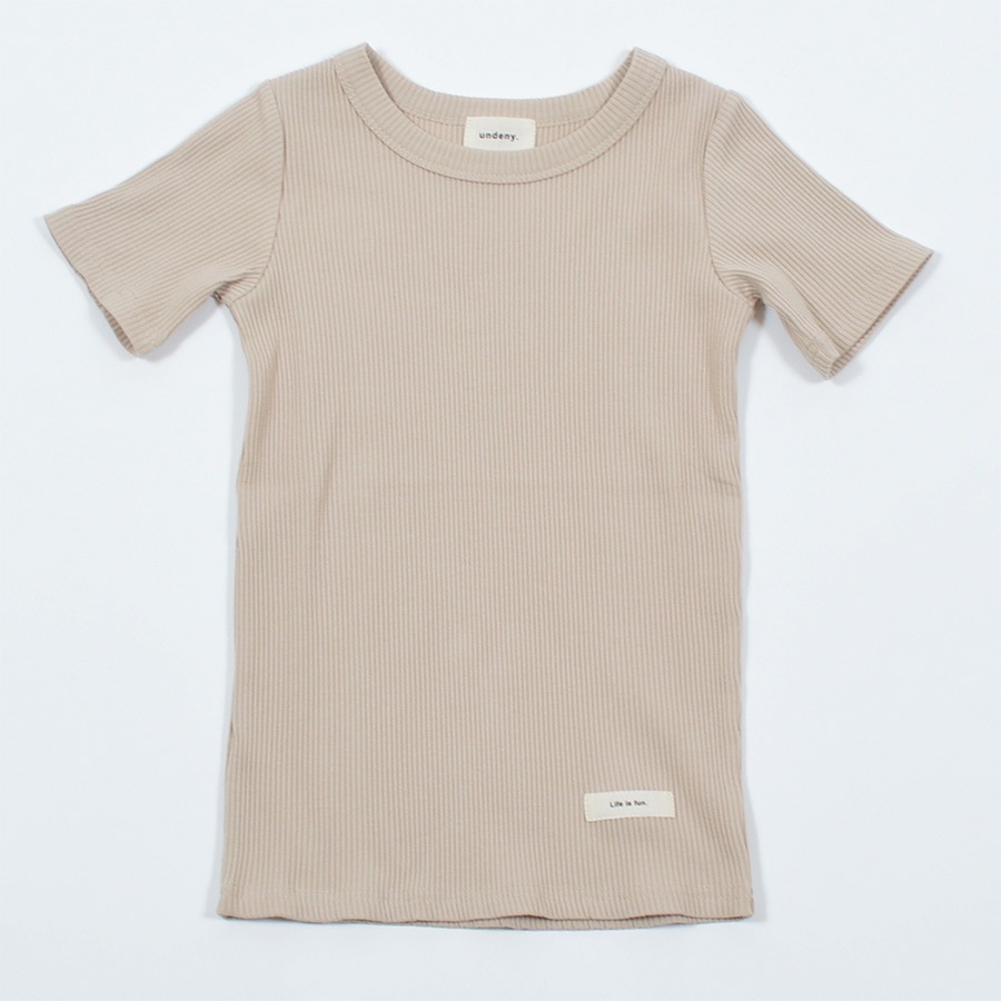 [60%OFF] undeny. リブTシャツ -/L(130-140)/XL(150-160)/F(160-170) カラー 4色展開