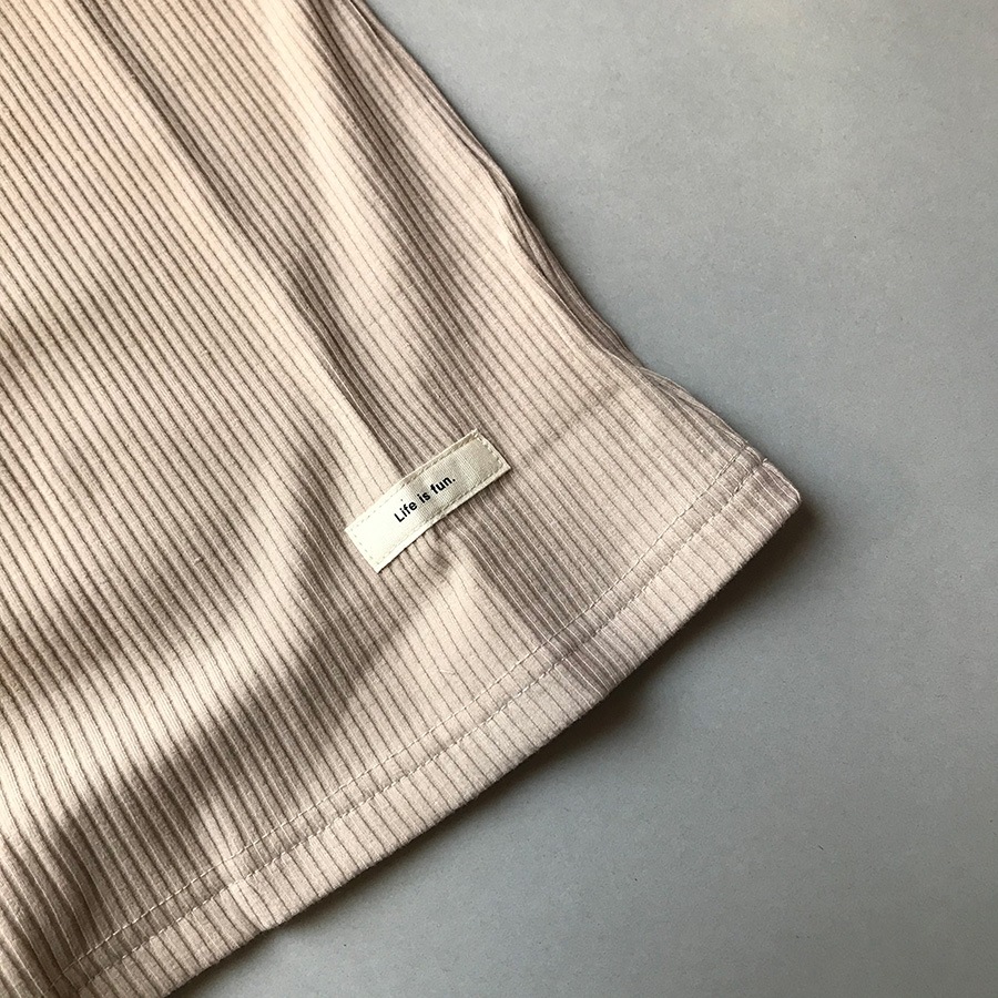 [60%OFF] undeny. リブTシャツ -/L(130-140)/XL(150-160)/F(160-170) カラー 4色展開