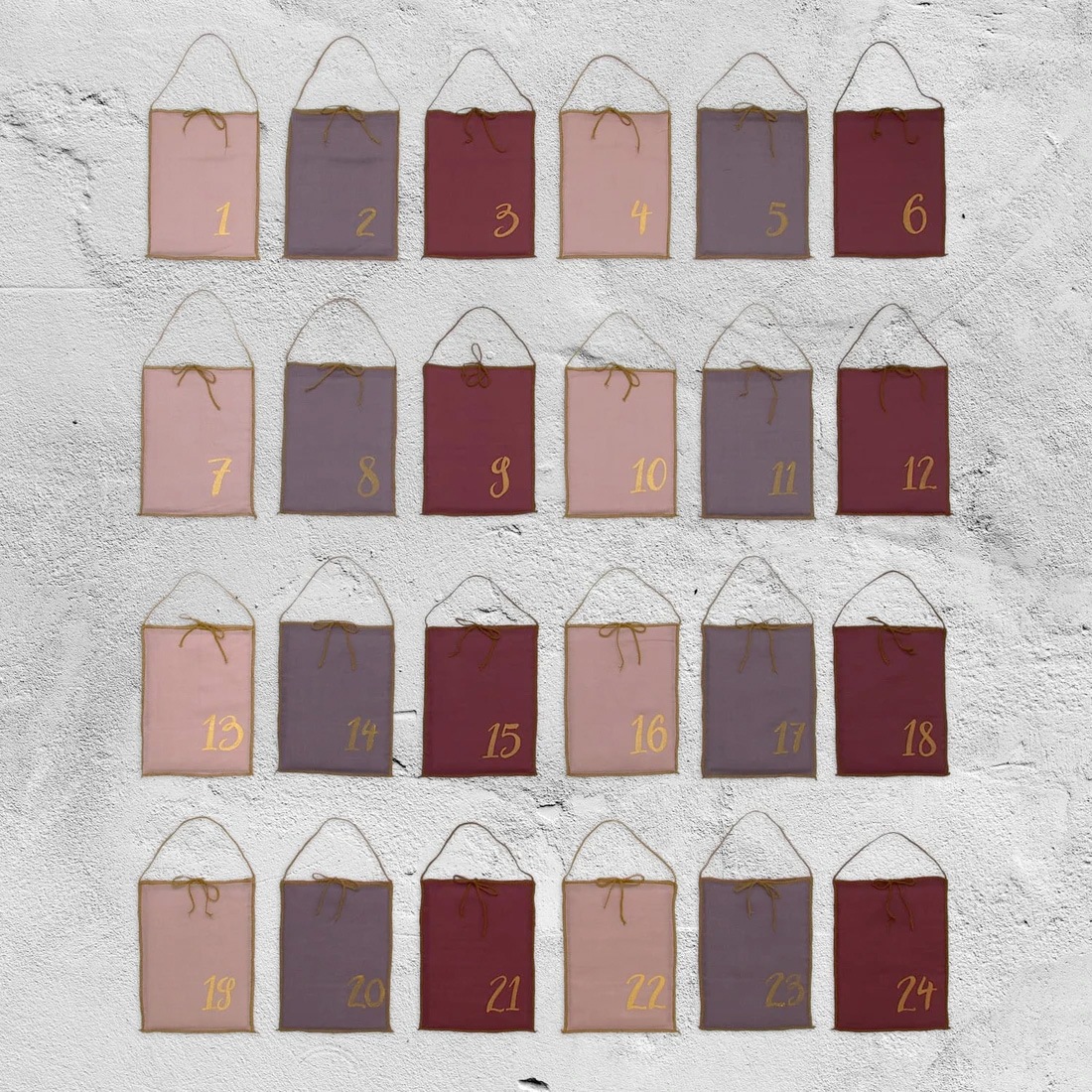 Numero 74 Advent Calendar Gift Bags M004 Mix Pink One Size