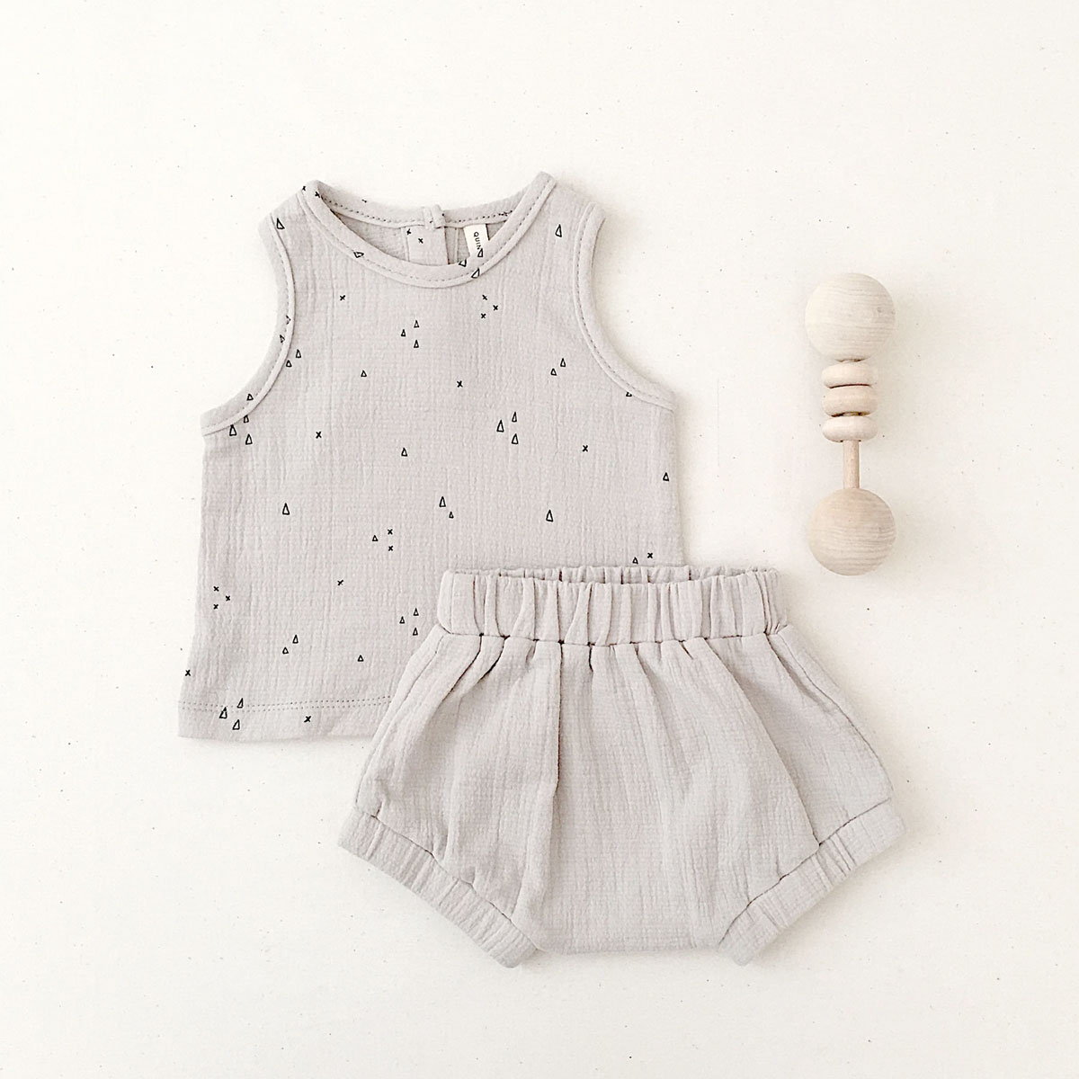 [20%OFF] Quincy Mae オーガニックコットン WOVEN BLOOMER  [ネコポス対応可] ASH 80