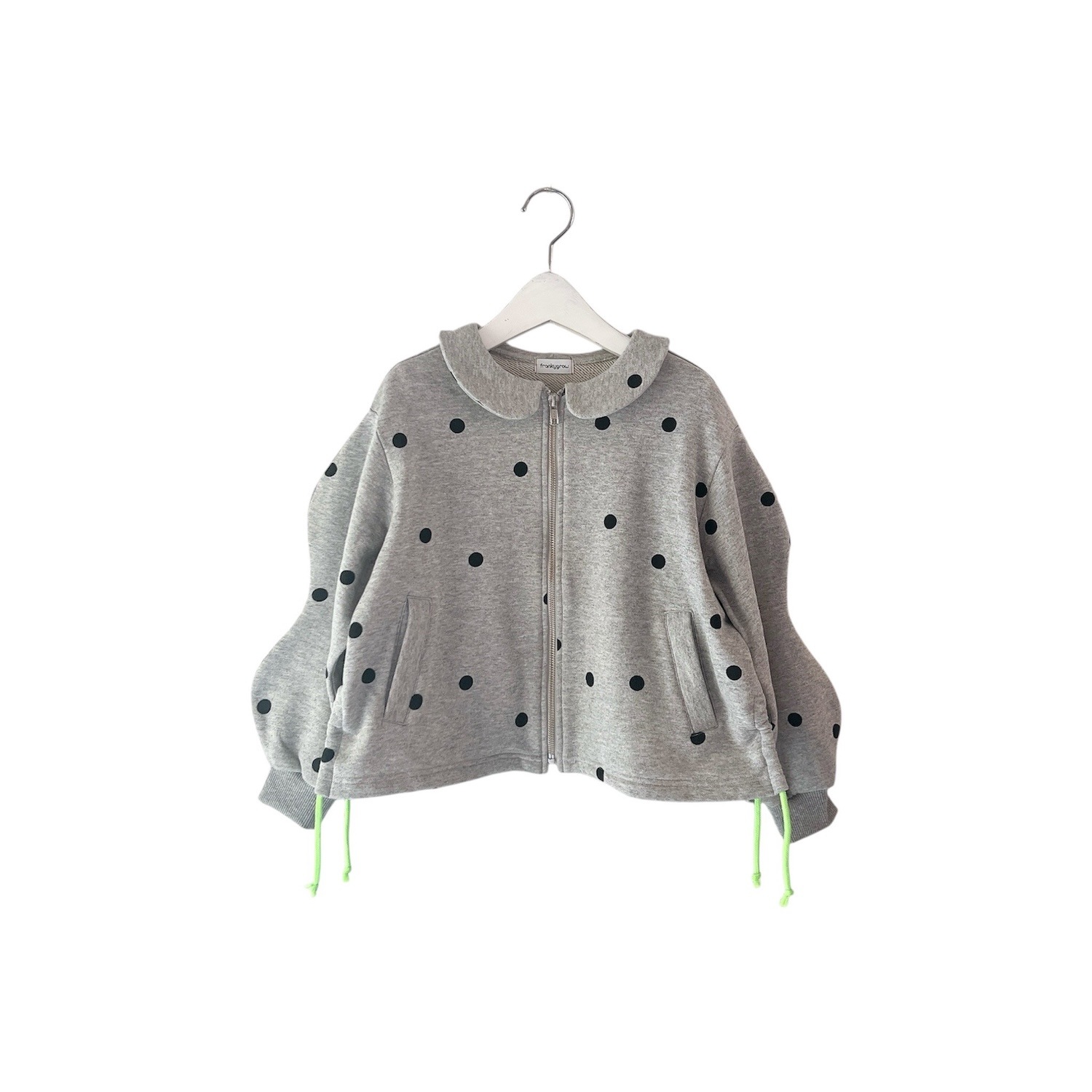 『SALE除外』frankygrow DOTS SWEAT ZIP JACKET	  GRAY/BLACK  F1/F2 
