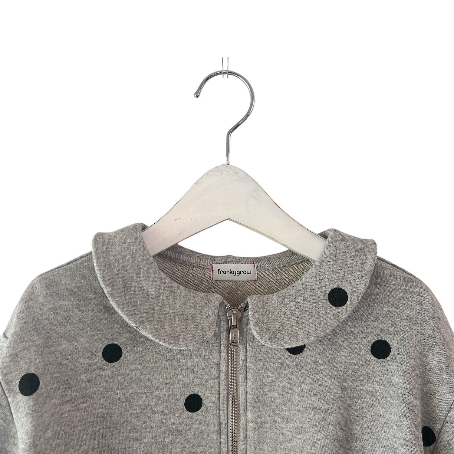 『SALE除外』frankygrow DOTS SWEAT ZIP JACKET	  GRAY/BLACK  F1/F2 