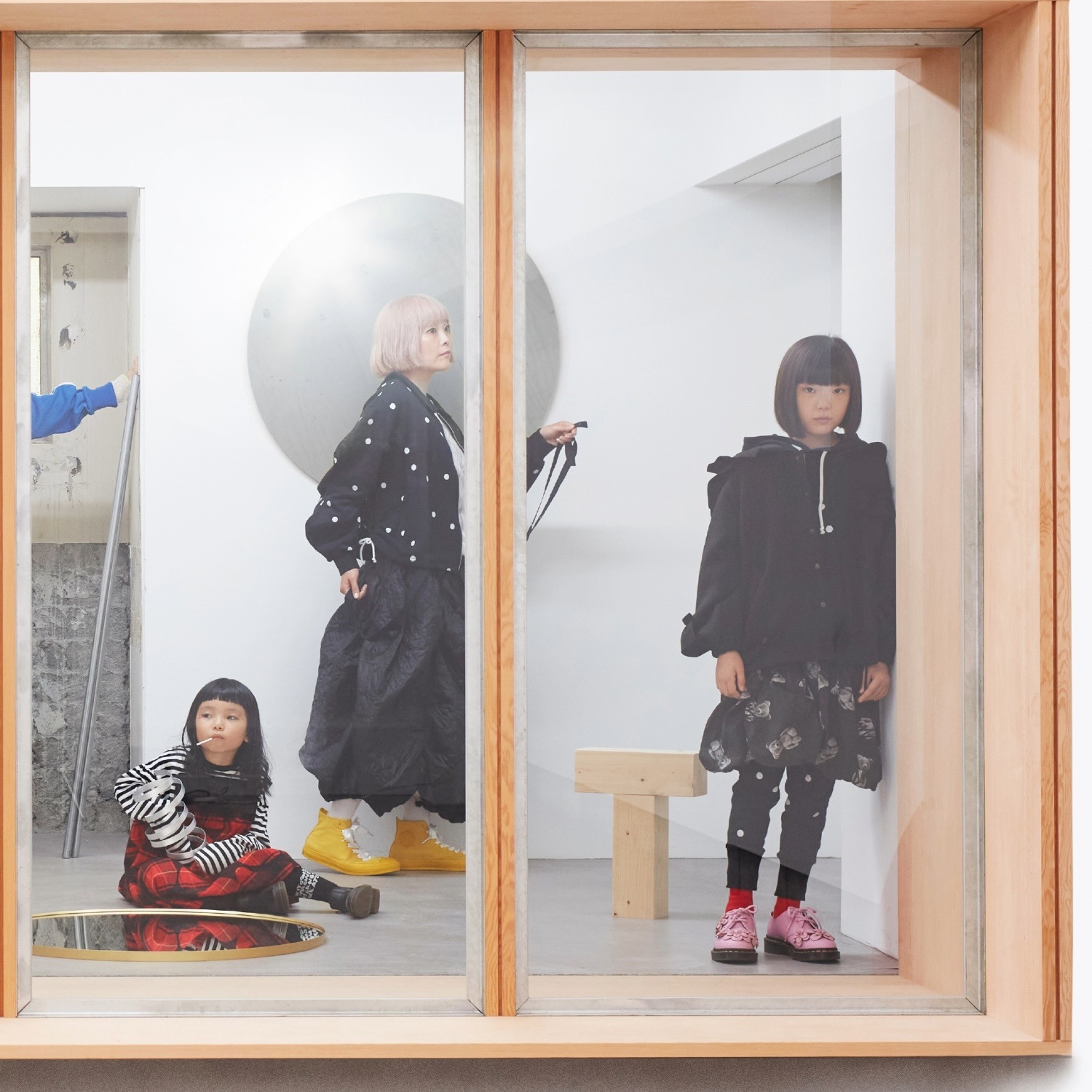 『SALE除外』frankygrow DOTS SWEAT ZIP JACKET	  GRAY/BLACK  F1/F2 