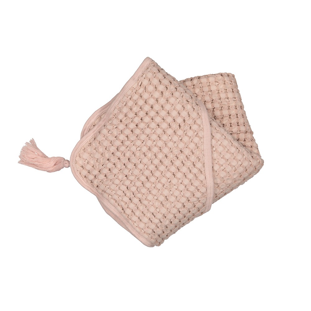 moumout' paris おくるみ　 SYBEL BEE Honeycomb cotton hooded towel with pompon Nu