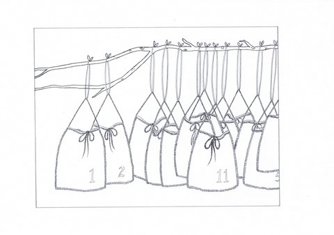 Numero 74 Advent Calendar Gift Bags M005 Mix Blue One Size