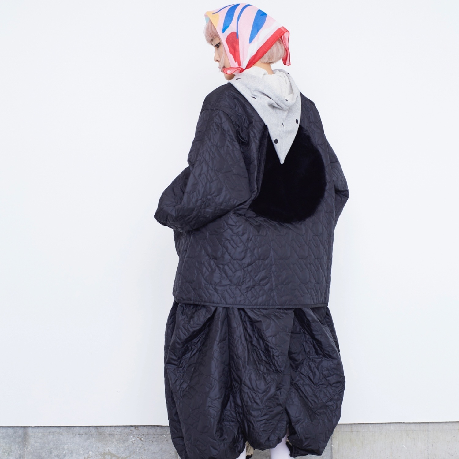 『SALE除外』frankygrow DOTS SWEATSHIRT HOODIE	GRY/ BLACK F1/F2 