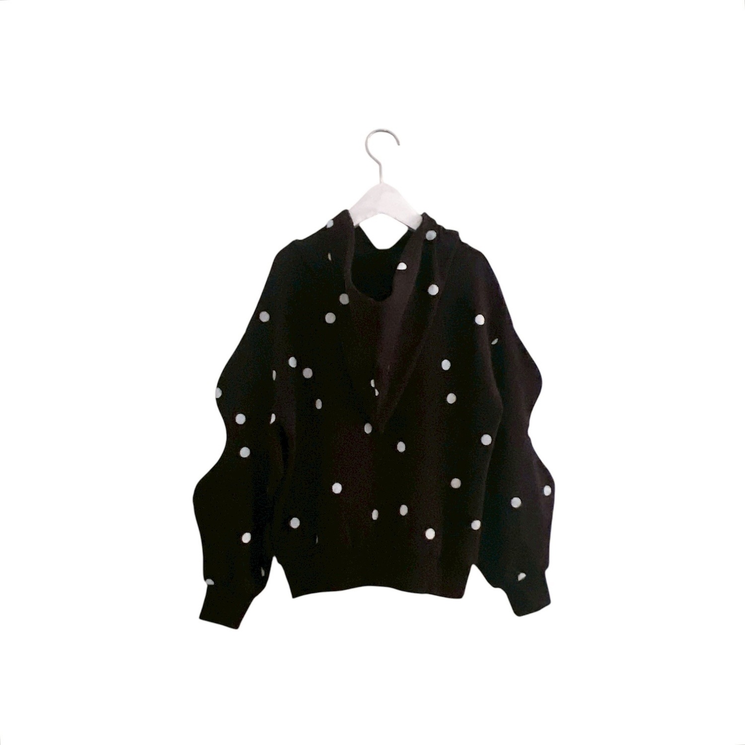 『SALE除外』frankygrow DOTS SWEATSHIRT HOODIE	GRY/ BLACK F1/F2 