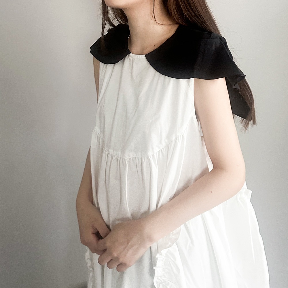 再値下げ[50%OFF] frankygrow BACK RIBBON SAILOR COLL DRESS / F2 BT/WT BT/BT