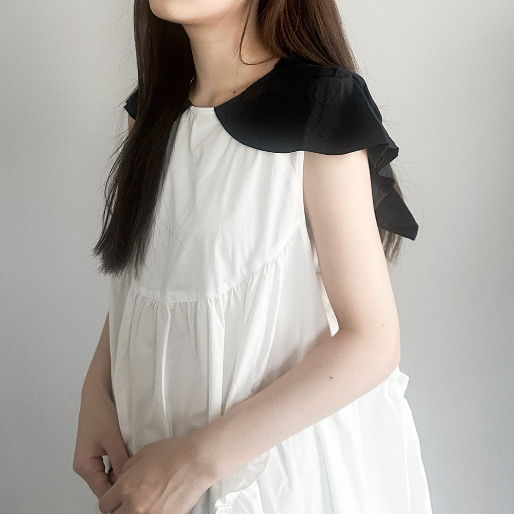 再値下げ[50%OFF] frankygrow BACK RIBBON SAILOR COLL DRESS / F2 BT/WT BT/BT