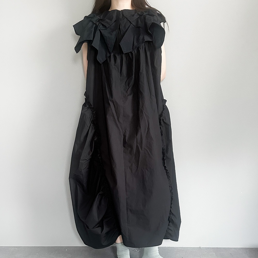 再値下げ[50%OFF] frankygrow BACK RIBBON SAILOR COLL DRESS / F2 BT/WT BT/BT