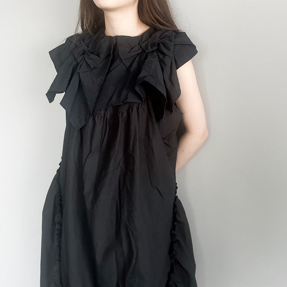 再値下げ[50%OFF] frankygrow BACK RIBBON SAILOR COLL DRESS / F2 BT/WT BT/BT