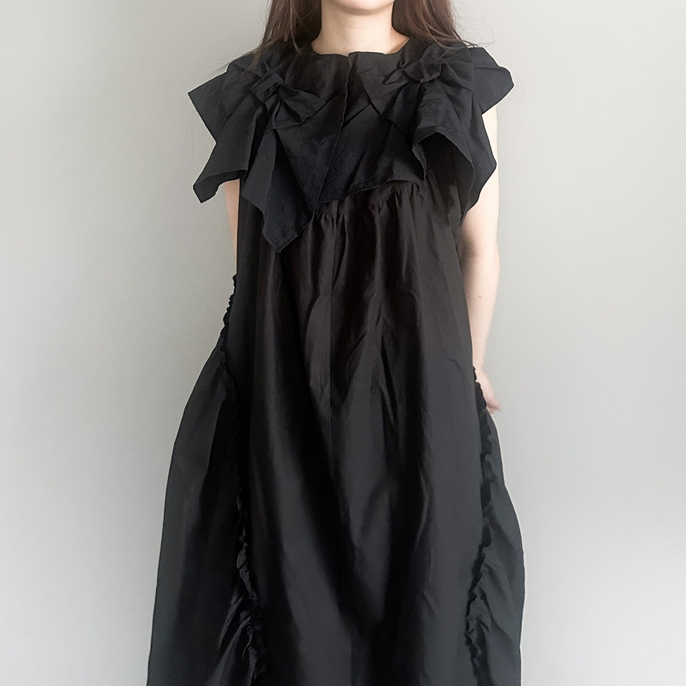 再値下げ[50%OFF] frankygrow BACK RIBBON SAILOR COLL DRESS / F2 BT/WT BT/BT