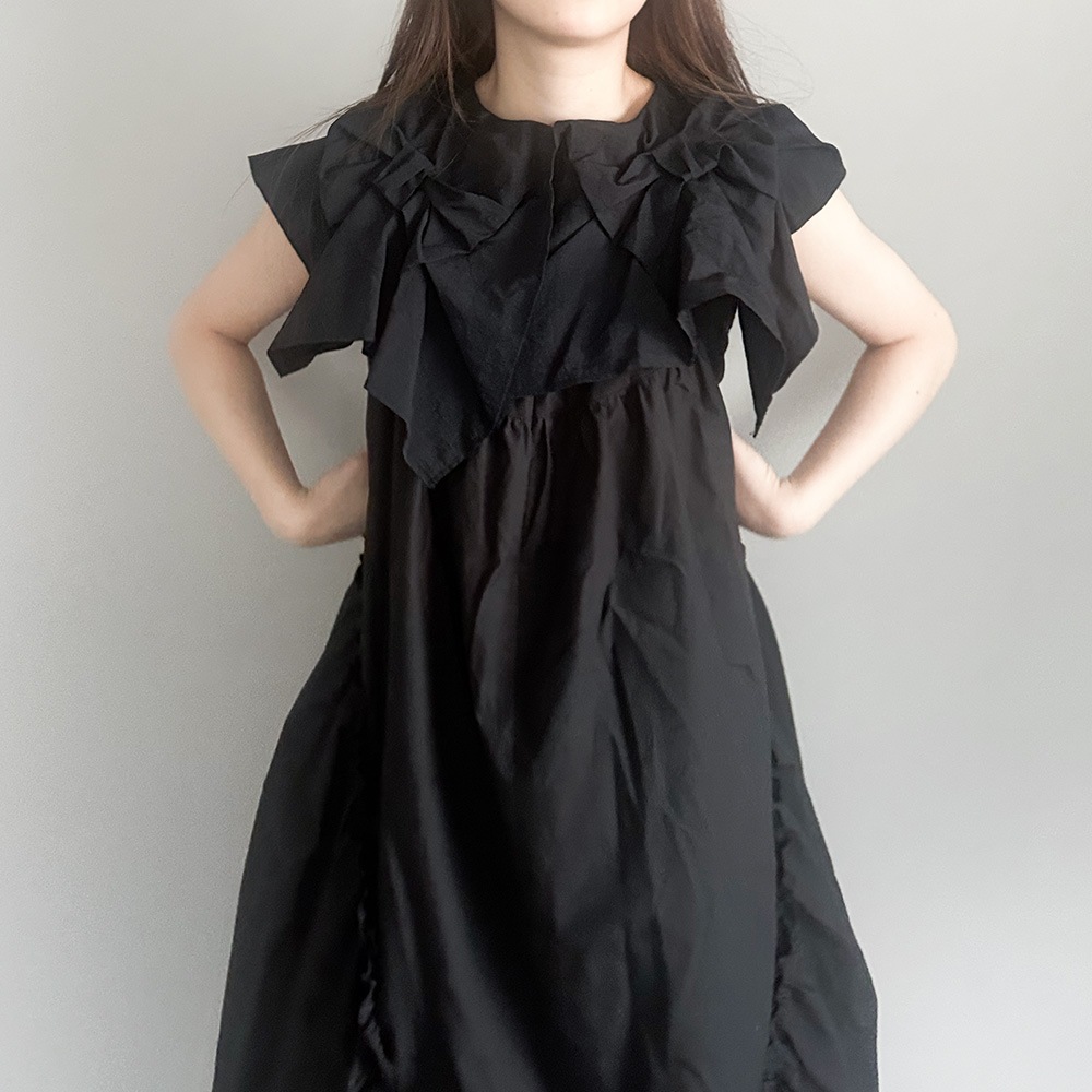 再値下げ[50%OFF] frankygrow BACK RIBBON SAILOR COLL DRESS / F2 BT/WT BT/BT