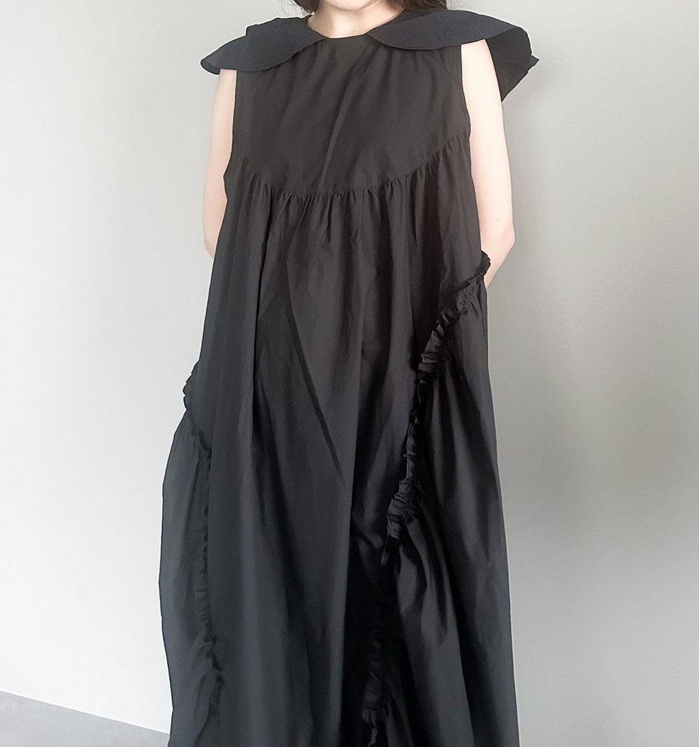 再値下げ[50%OFF] frankygrow BACK RIBBON SAILOR COLL DRESS / F2 BT/WT BT/BT