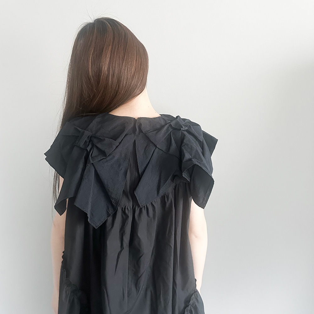再値下げ[50%OFF] frankygrow BACK RIBBON SAILOR COLL DRESS / F2 BT/WT BT/BT
