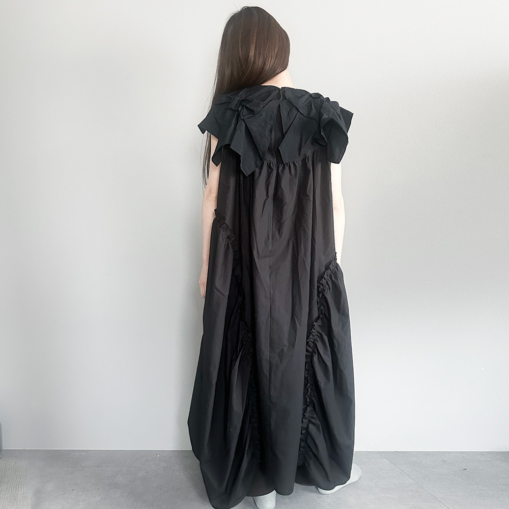 再値下げ[50%OFF] frankygrow BACK RIBBON SAILOR COLL DRESS / F2 BT/WT BT/BT