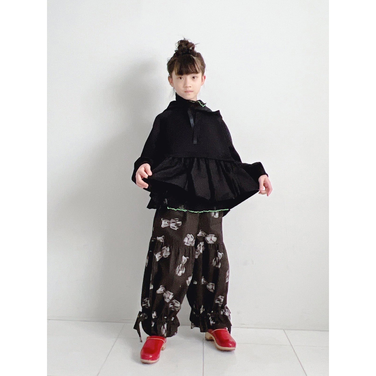 『SALE除外』frankygrow BALLOON DOUBLE AIR HOODIE	 BLACK F1/ F2 