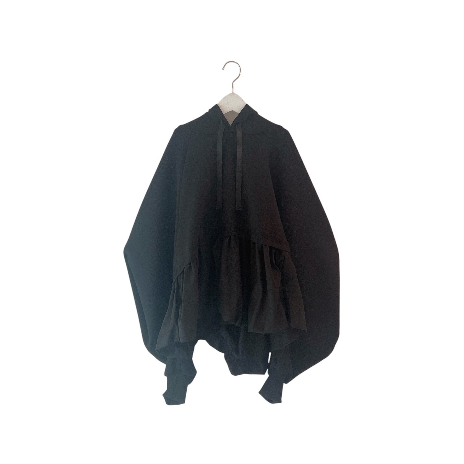 『SALE除外』frankygrow BALLOON DOUBLE AIR HOODIE	 BLACK F1/ F2 