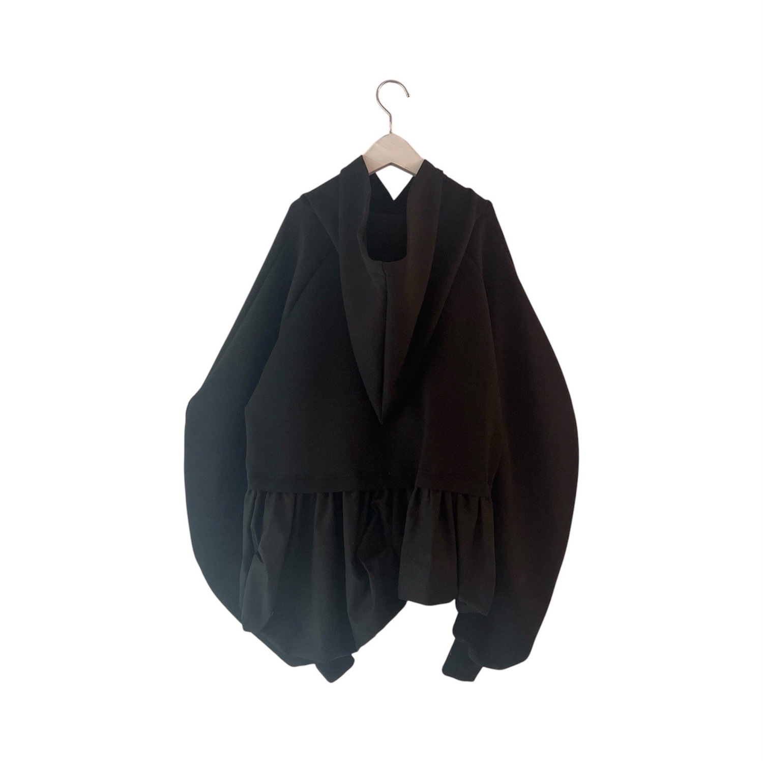 『SALE除外』frankygrow BALLOON DOUBLE AIR HOODIE	 BLACK F1/ F2 