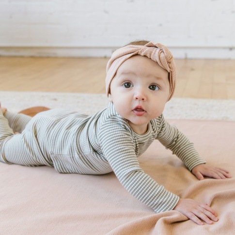 [30%off] Quincy Mae オーガニックコットン RIBBED BABY TURBAN　0-12M 12-24M [ネコポス対応可]