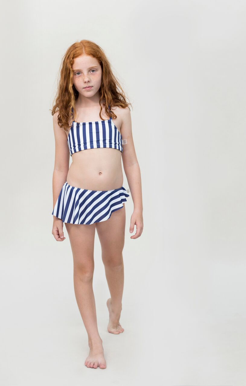 [再-60%] スペインから Motoreta モトレタ 18ss BIKINI Blue & White stripes 12M/24M/3Y/-