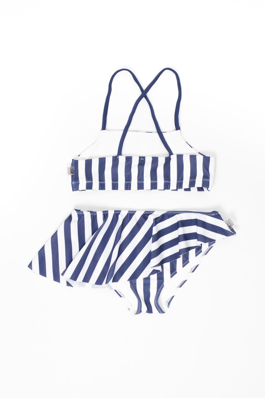 [再-60%] スペインから Motoreta モトレタ 18ss BIKINI Blue & White stripes 12M/24M/3Y/-