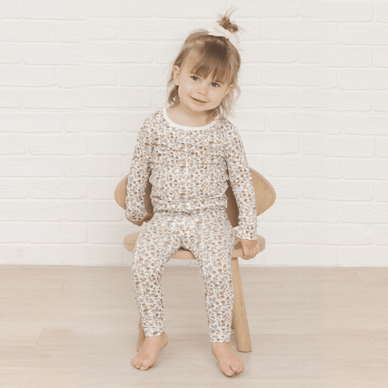 Quincy Mae  BAMBOO LEGGINGS | FLEUR  [ネコポス対応可] 60-70/80/90-100/100-100