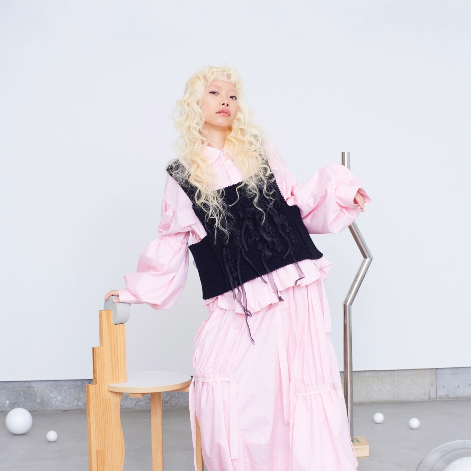 ●frankygrow GATHERED BALLOON BLOUSE F2 