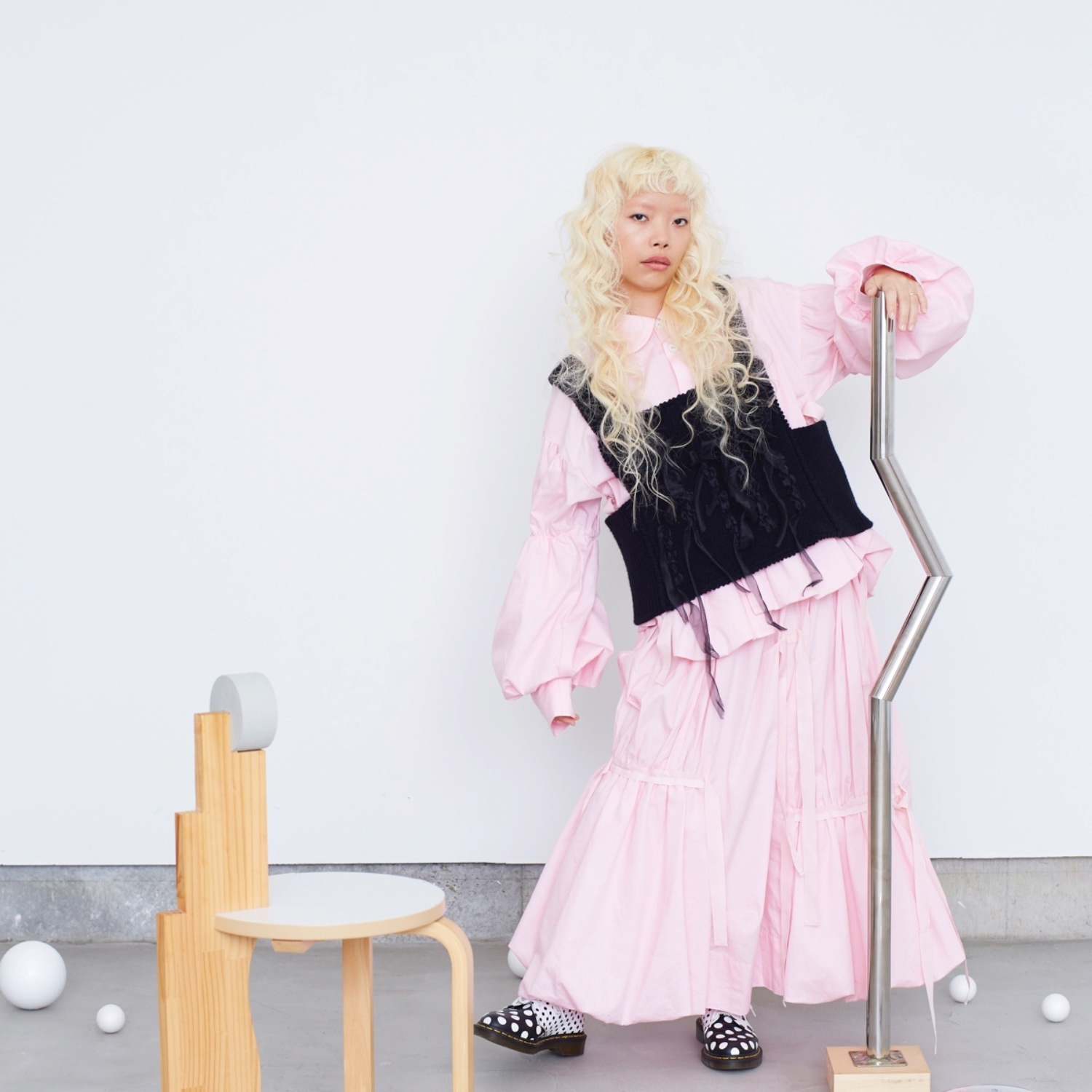 ●frankygrow GATHERED BALLOON BLOUSE F2 