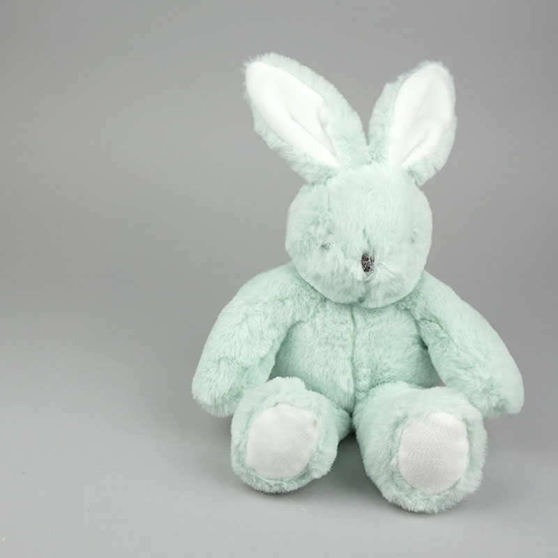 Les Petites Marie MODESTE le lapin pantin verte organic cotton 25cm