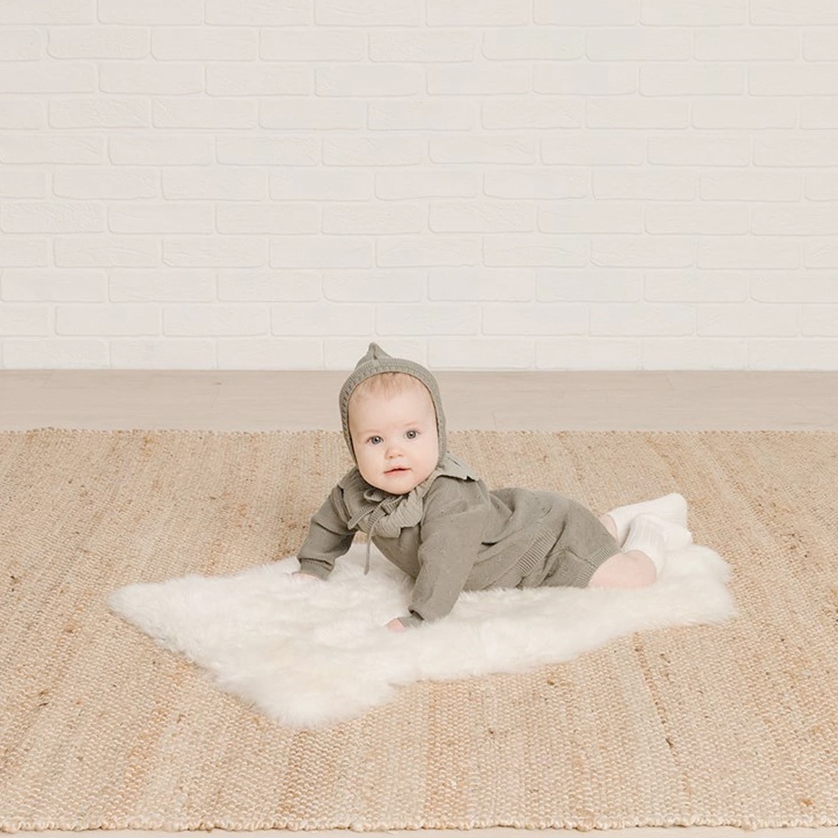 Quincy Mae PETAL KNIT SWEATER | HONEY  [ネコポス対応可] 60-70/80-90/90-100/-