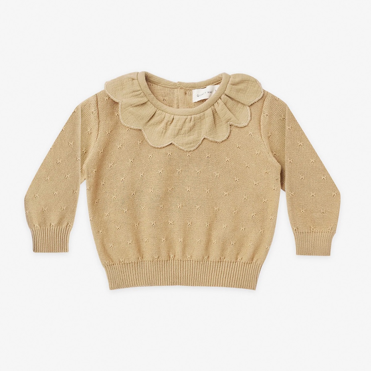 Quincy Mae PETAL KNIT SWEATER | HONEY  [ネコポス対応可] 60-70/80-90/90-100/-
