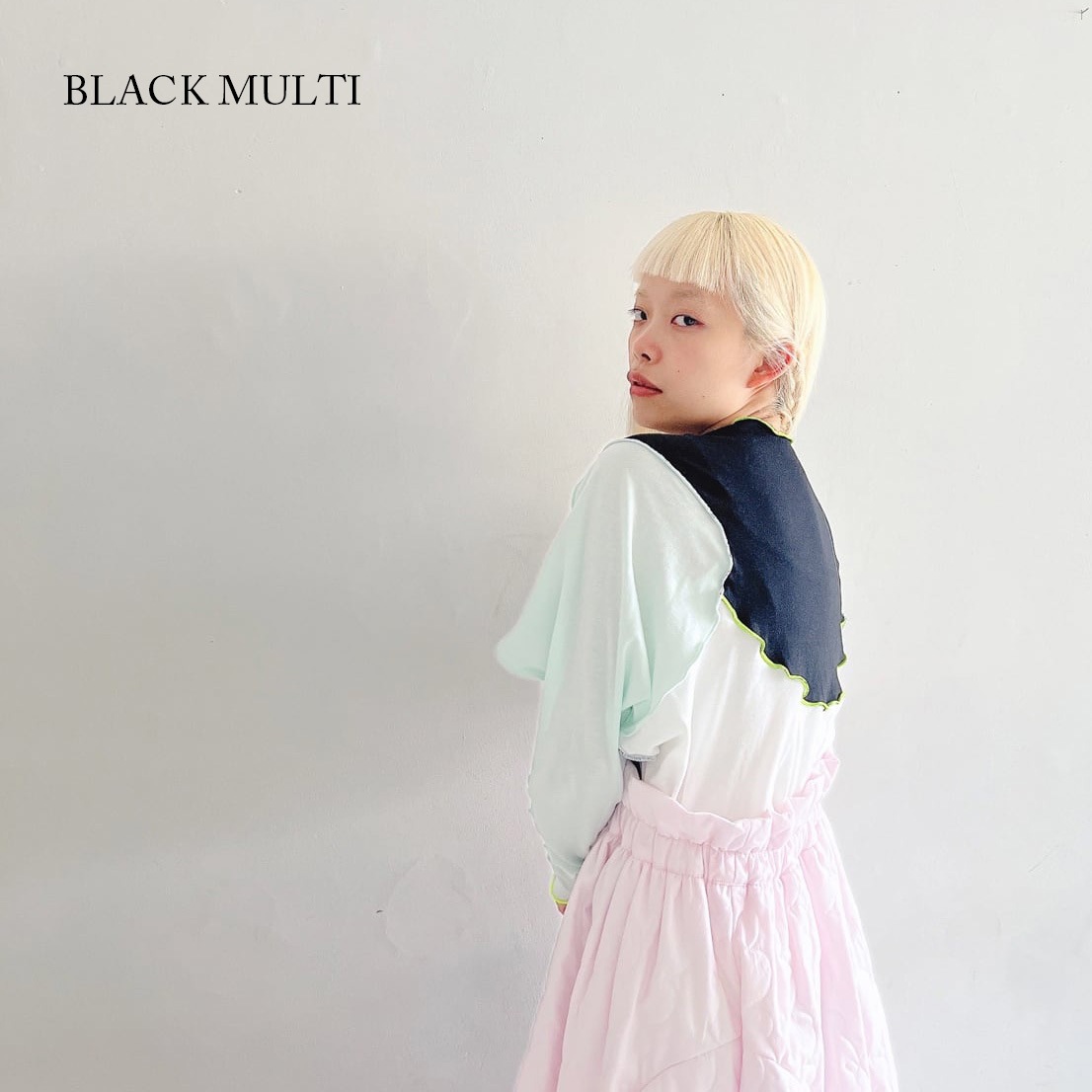 [30%OFF]frankygrow MULTI COLOR LS TEE / F2 大人サイズ BLACK/PINK