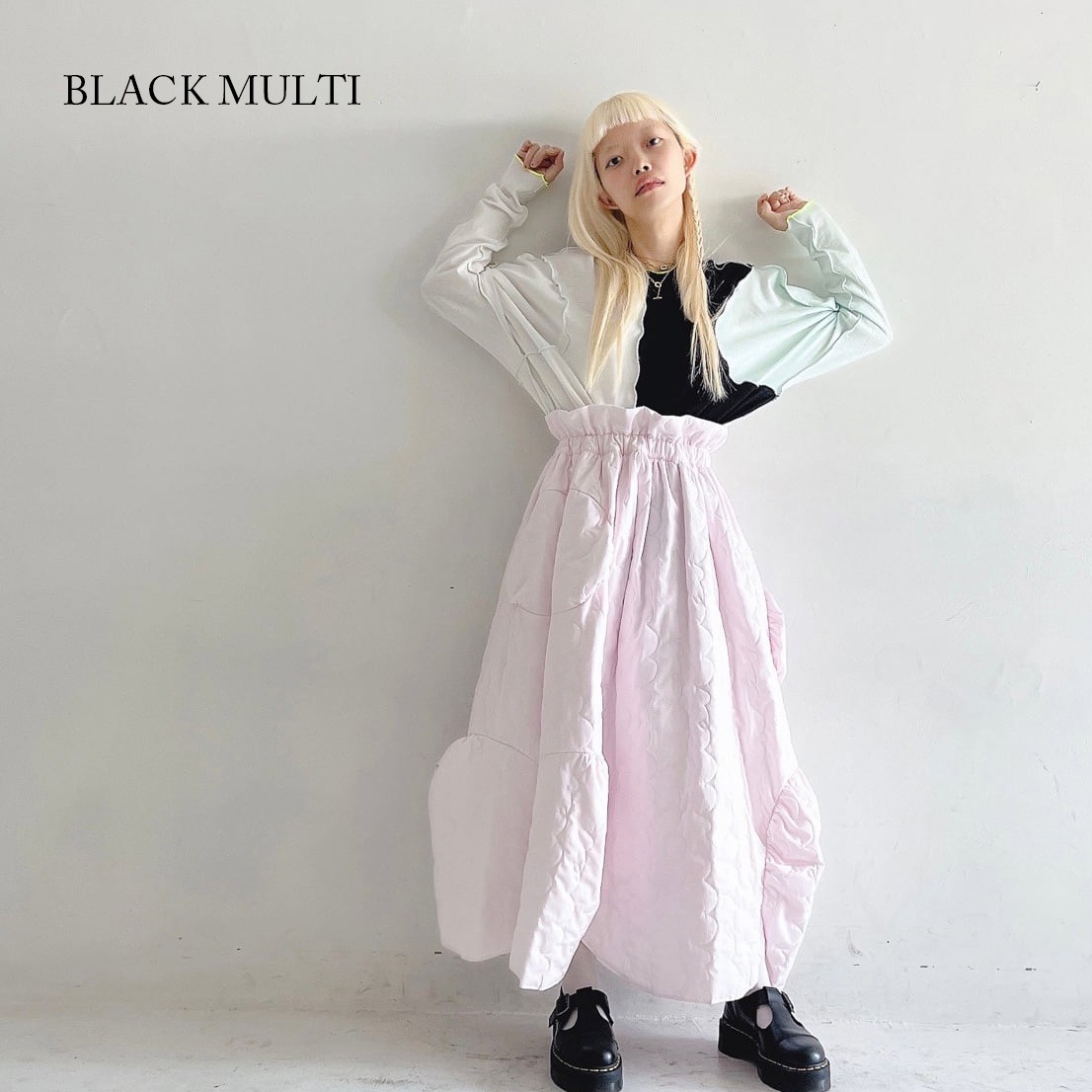 [30%OFF]frankygrow MULTI COLOR LS TEE / F2 大人サイズ BLACK/PINK