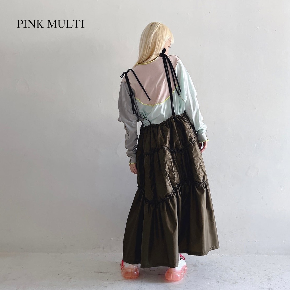 [30%OFF]frankygrow MULTI COLOR LS TEE / F2 大人サイズ BLACK/PINK