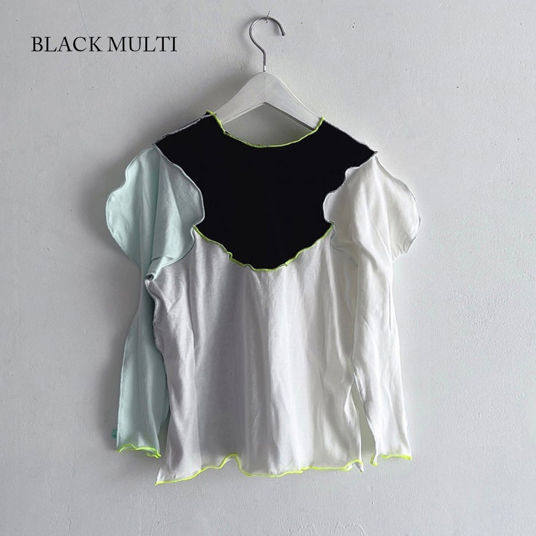 [30%OFF]frankygrow MULTI COLOR LS TEE / F2 大人サイズ BLACK/PINK