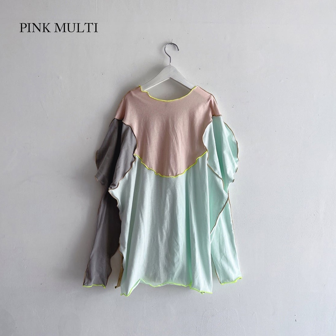 [30%OFF]frankygrow MULTI COLOR LS TEE / F2 大人サイズ BLACK/PINK