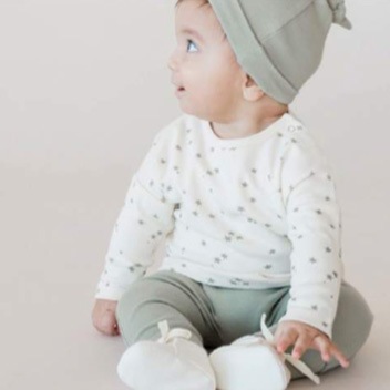 [30%off] Quincy Mae オーガニックコットン WOVEN HAREM PANT  [ネコポス対応可] NATURAL 70-80/80-90