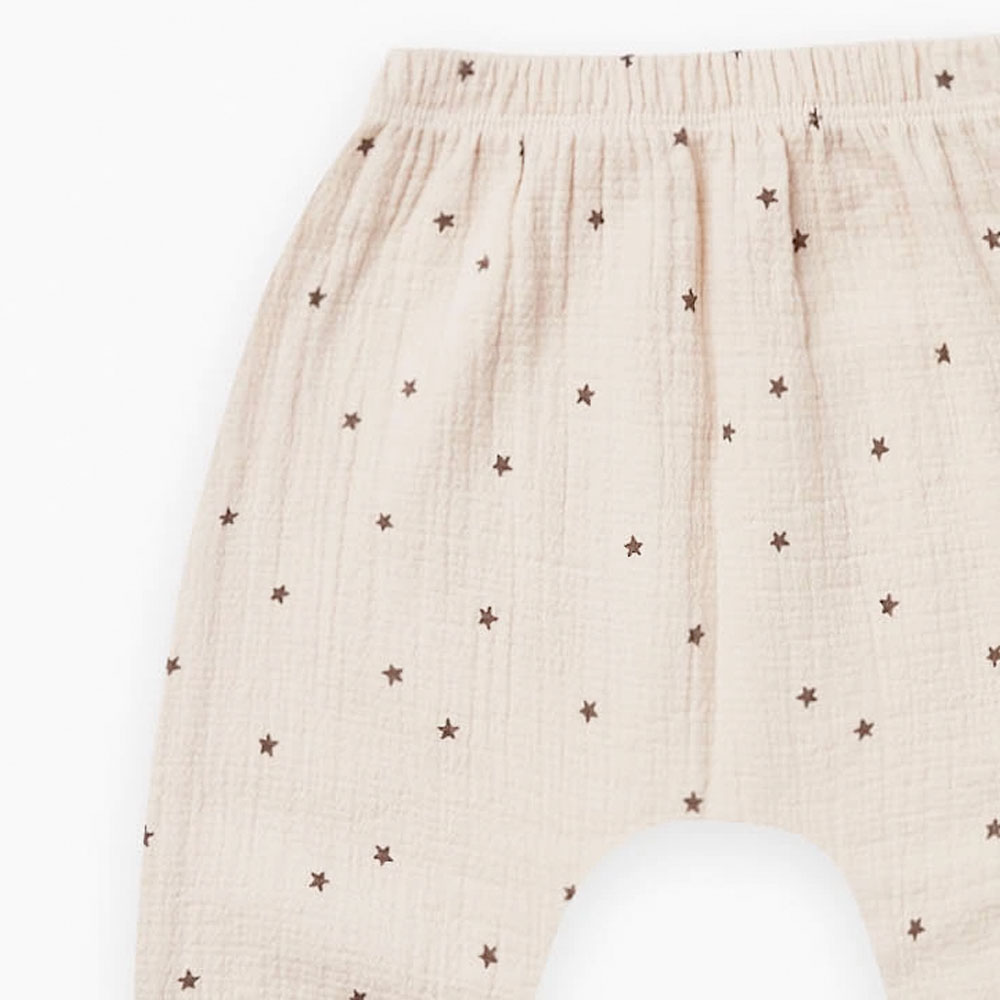 [30%off] Quincy Mae オーガニックコットン WOVEN HAREM PANT  [ネコポス対応可] NATURAL 70-80/80-90