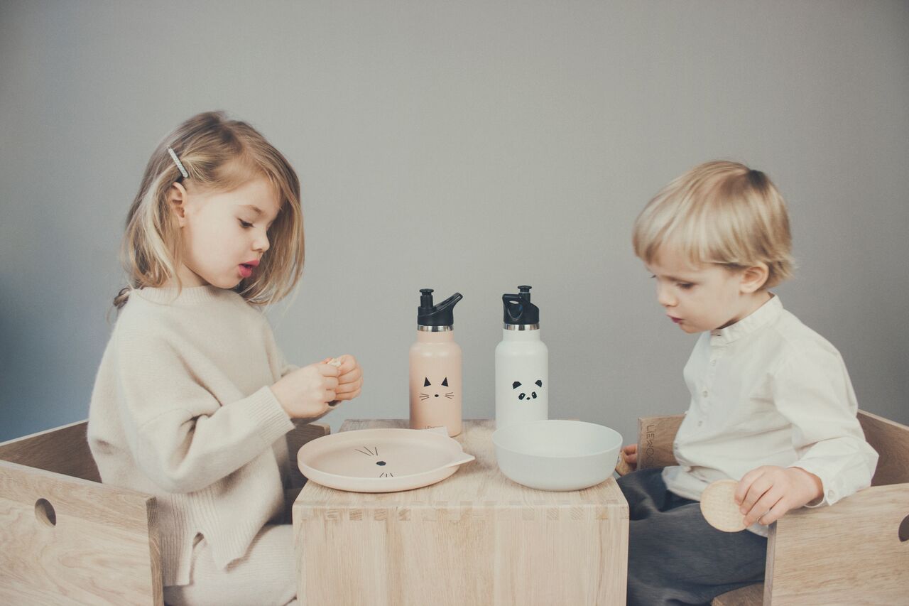 LIEWOOD デンマークから Villum / Plate / 2pack - Rabbit dumbo grey ラビットプレート2点セット